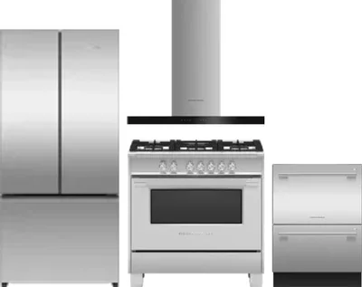 4 Piece Package Includes Refrigerator, Range, Hood And Dishwasher